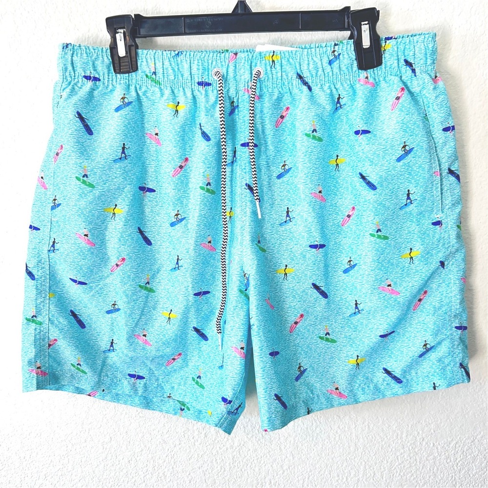 Boardies Sayulita Surf Print‎ Swim Shorts in Blue